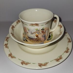 Royal Doulton Cream Bunny Cup and Saucer Set